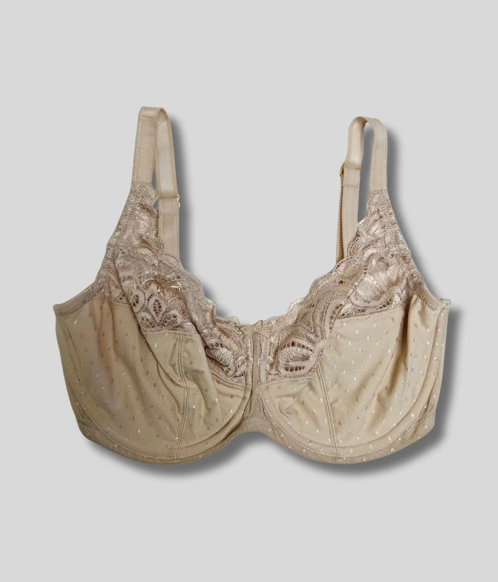 Almond Amelia Wired Lace Full Cup Bra - Image 2