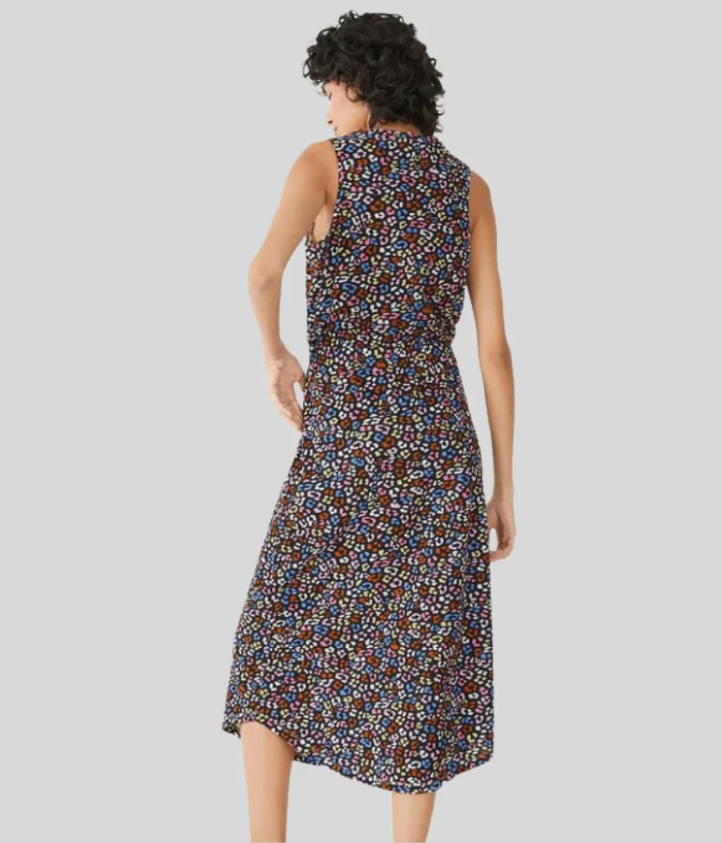 Animal Print Cotton Jersey Midi Dress - Image 6