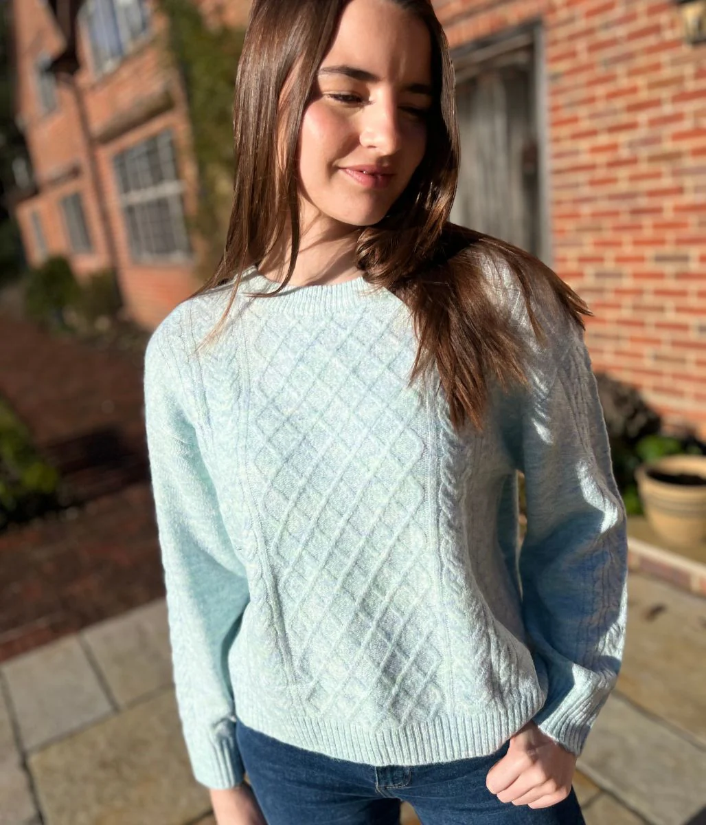Aqua Soft Cable Knit Jumper - Image 4