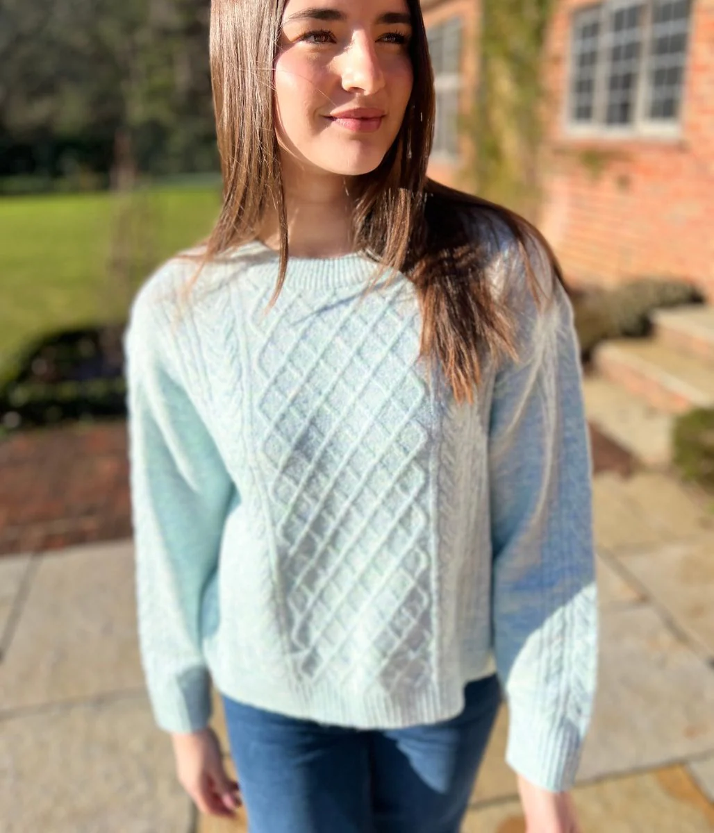 Aqua Soft Cable Knit Jumper - Image 8
