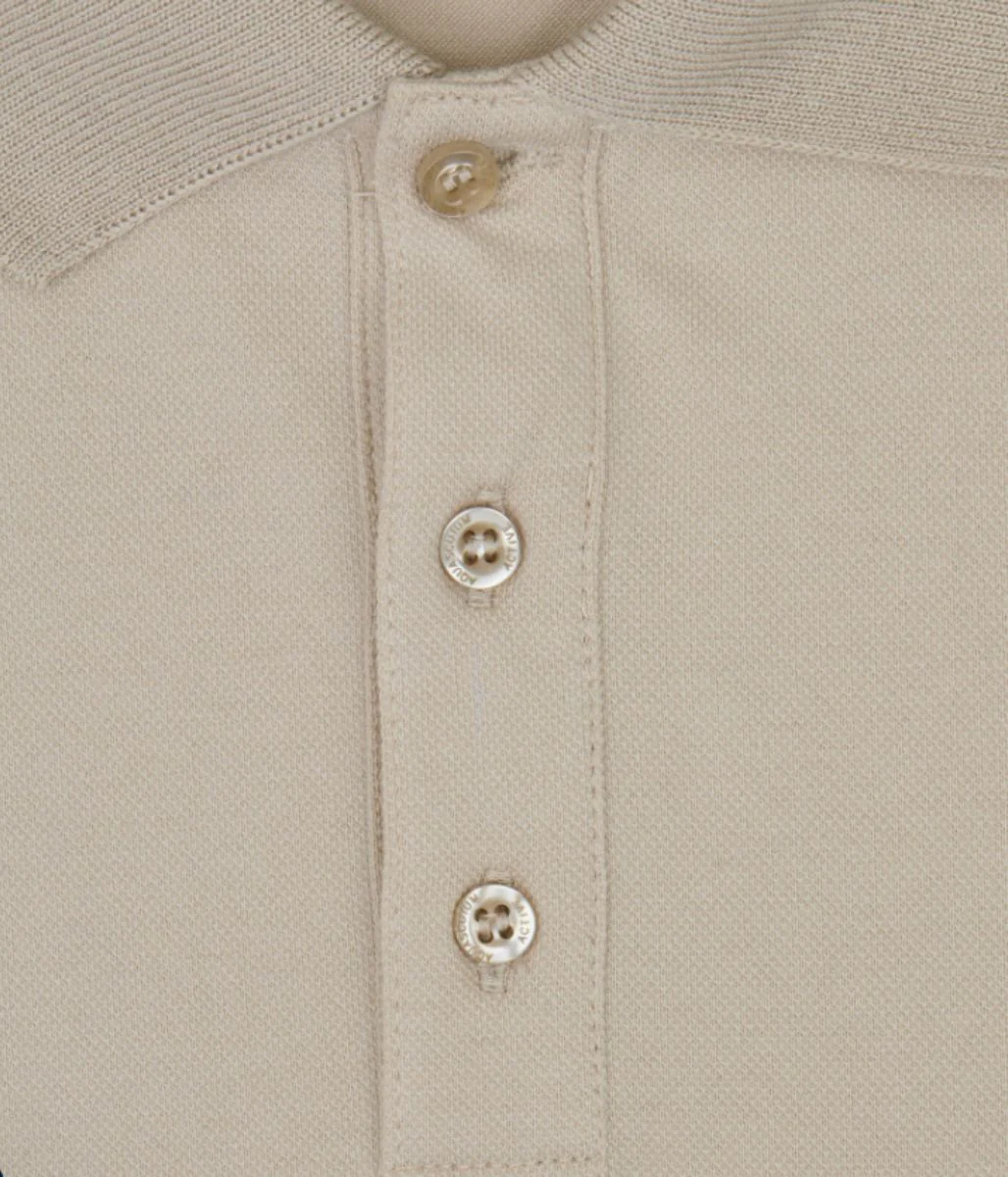 Beige Aquascutum Mens Pique Polo Shirt - Image 2