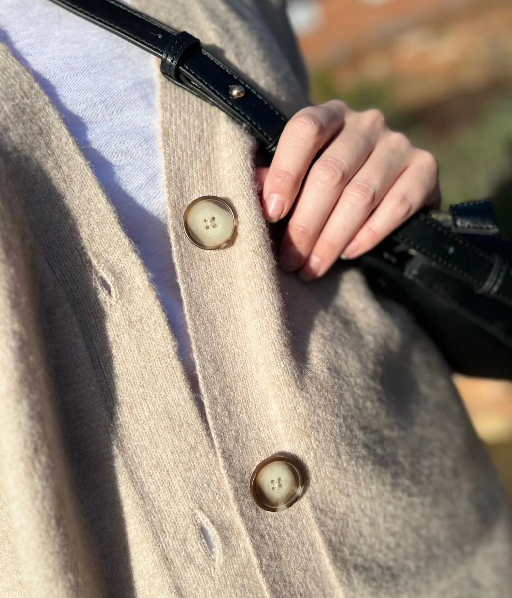 Natural Longline Button Cardigan - Image 6