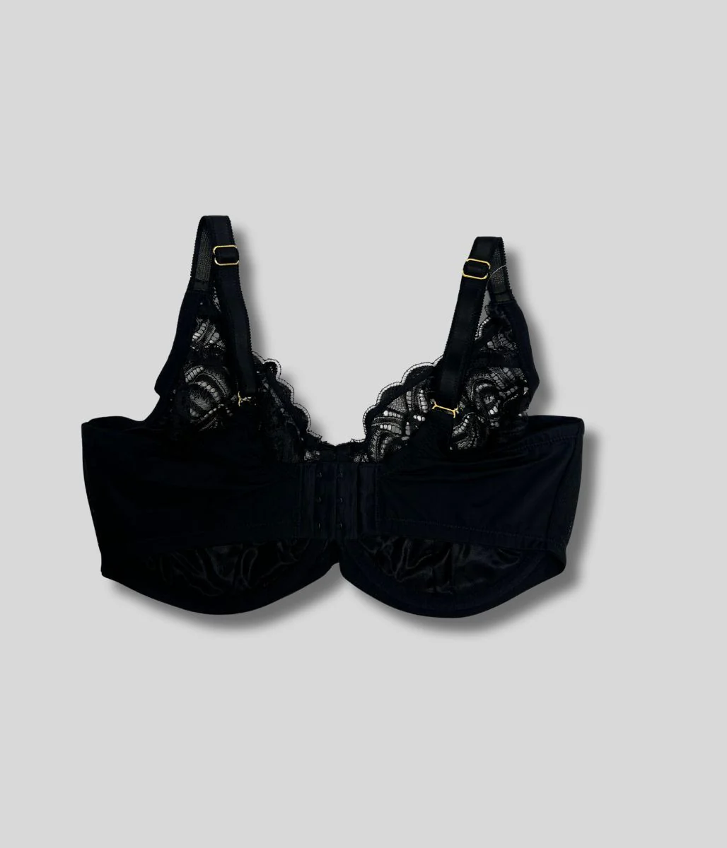 Black Amelia Wired Lace Full Cup Bra - Image 4