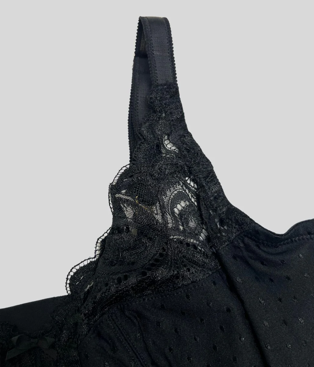 Black Amelia Wired Lace Full Cup Bra - Image 5