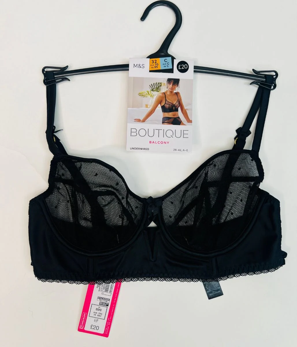 Black Boutique Balcony Bra - Image 4
