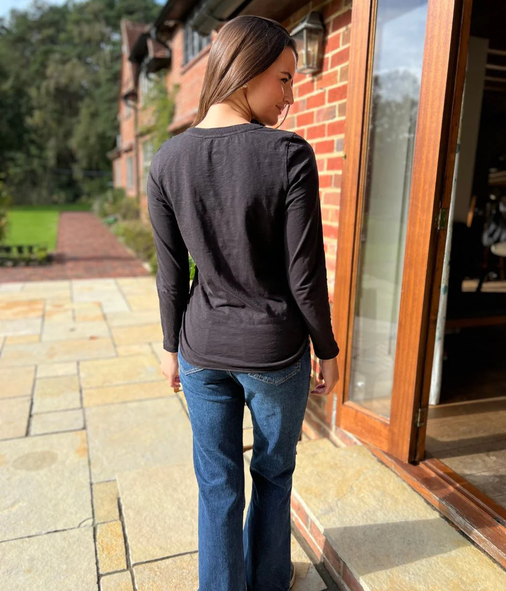 Black Clara Long Sleeve Top - Image 4