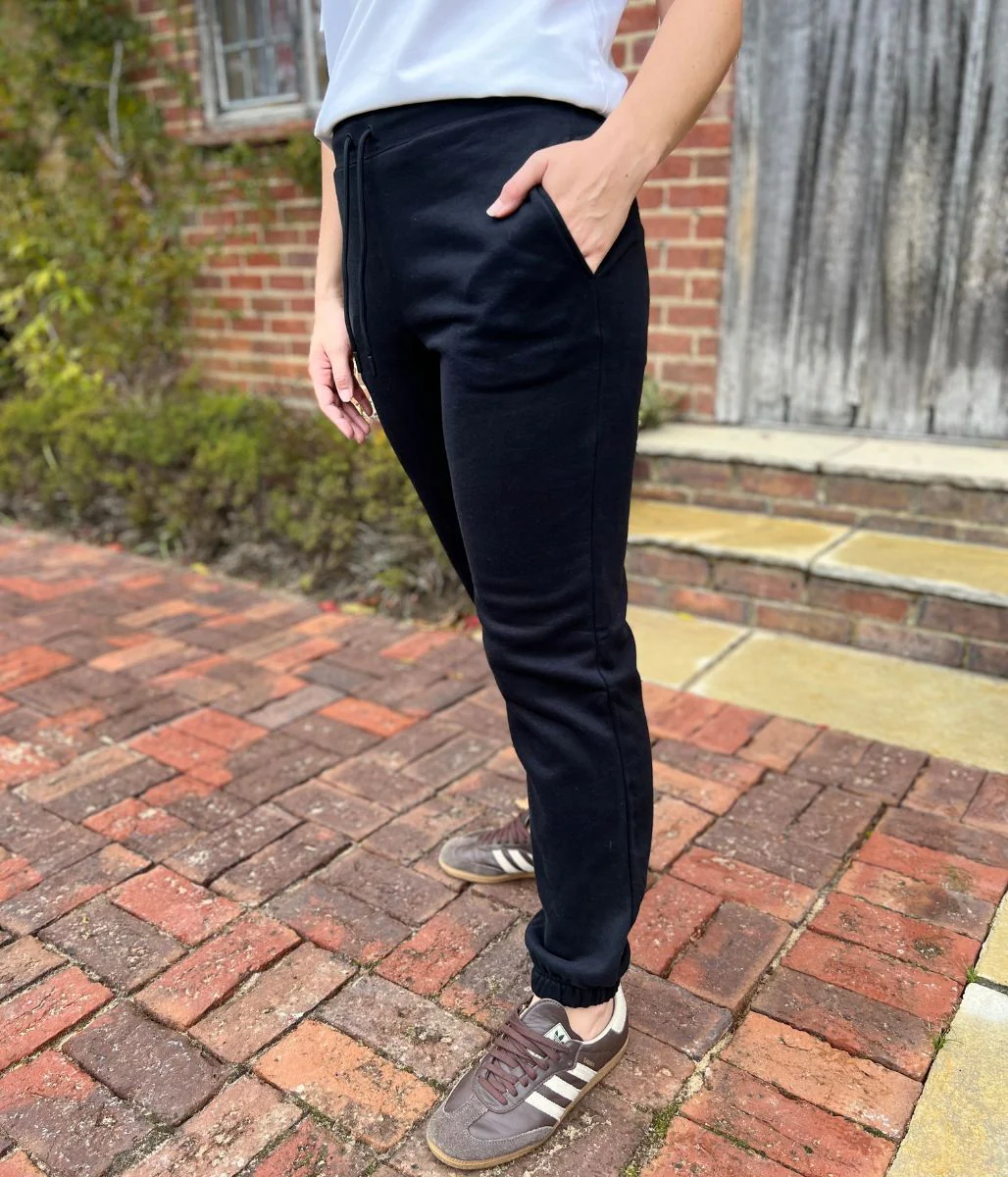 Black Cotton Rich Cuffed Casual Joggers - Image 4