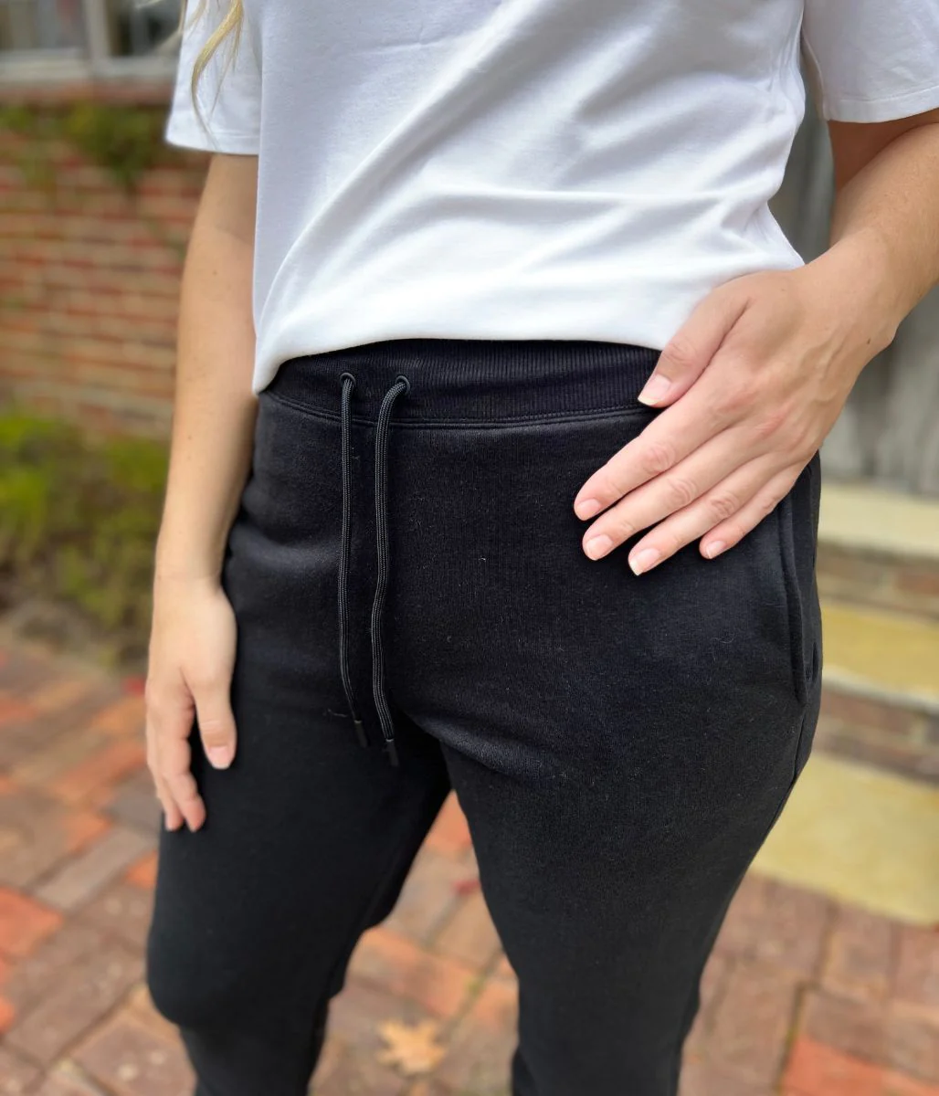 Black Cotton Rich Cuffed Casual Joggers - Image 5