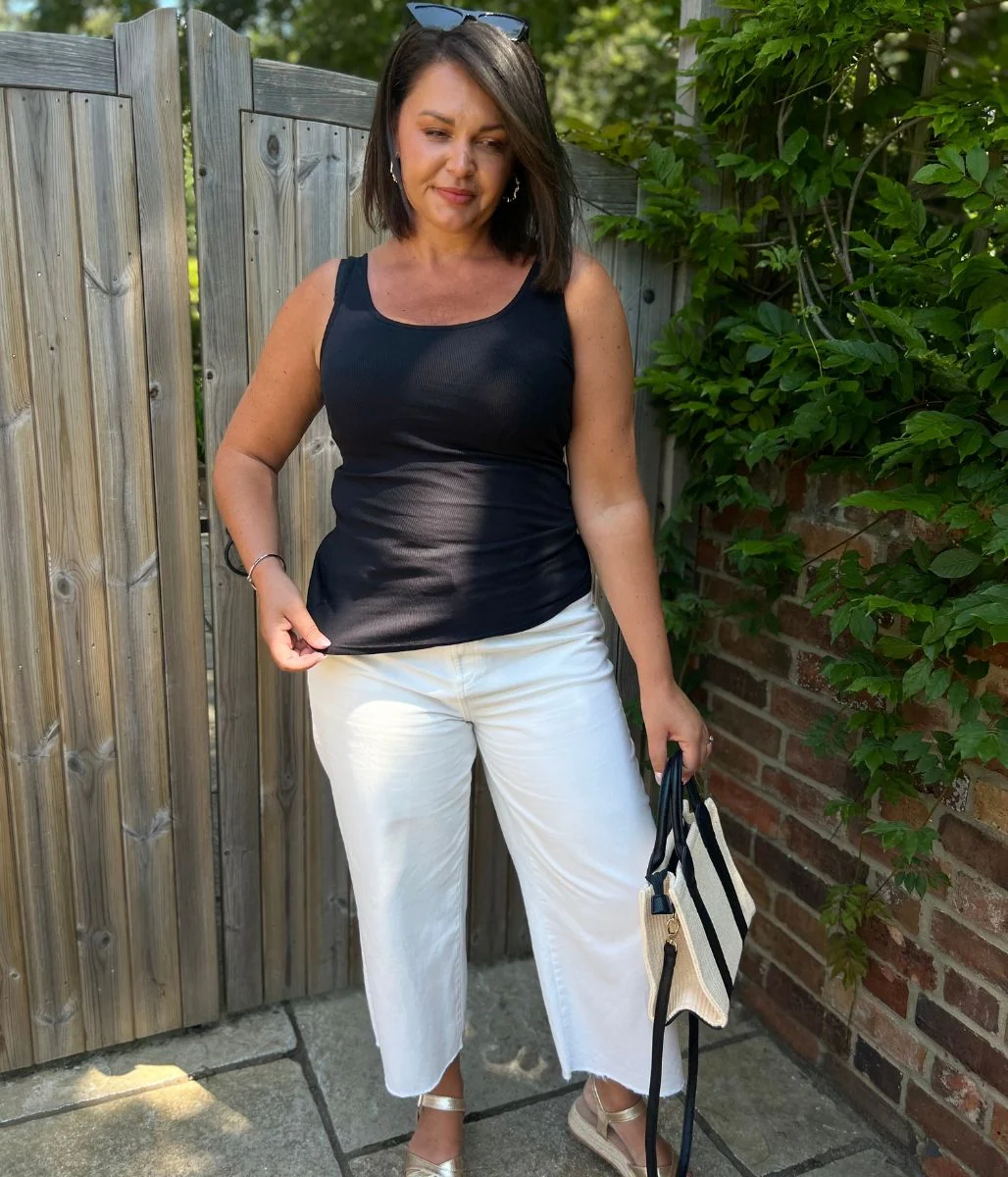Black Cotton Rich Secret Support Vest Top - Image 4