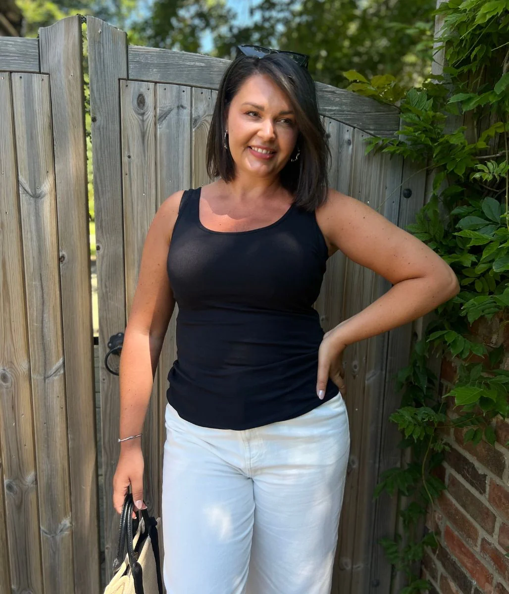 Black Cotton Rich Secret Support Vest Top - Image 5