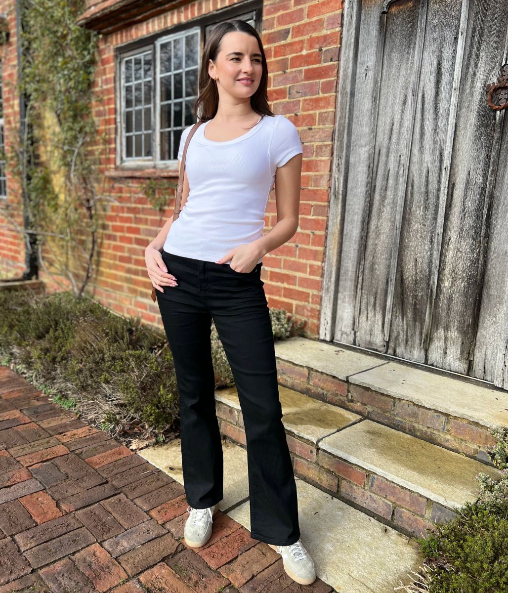 Black Eva Bootcut Jeans
