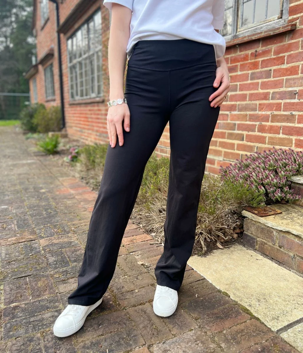 Black Good Move Cotton Rich Straight Leg Joggers