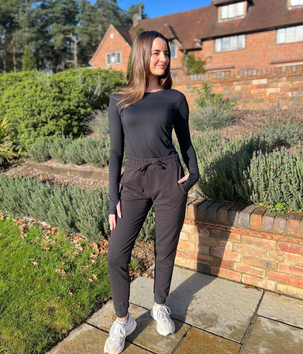 Black Good Move Cuffed Joggers - Image 4