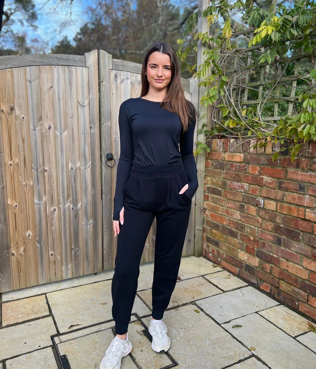 Black Good Move Front Pleat Joggers - Image 6