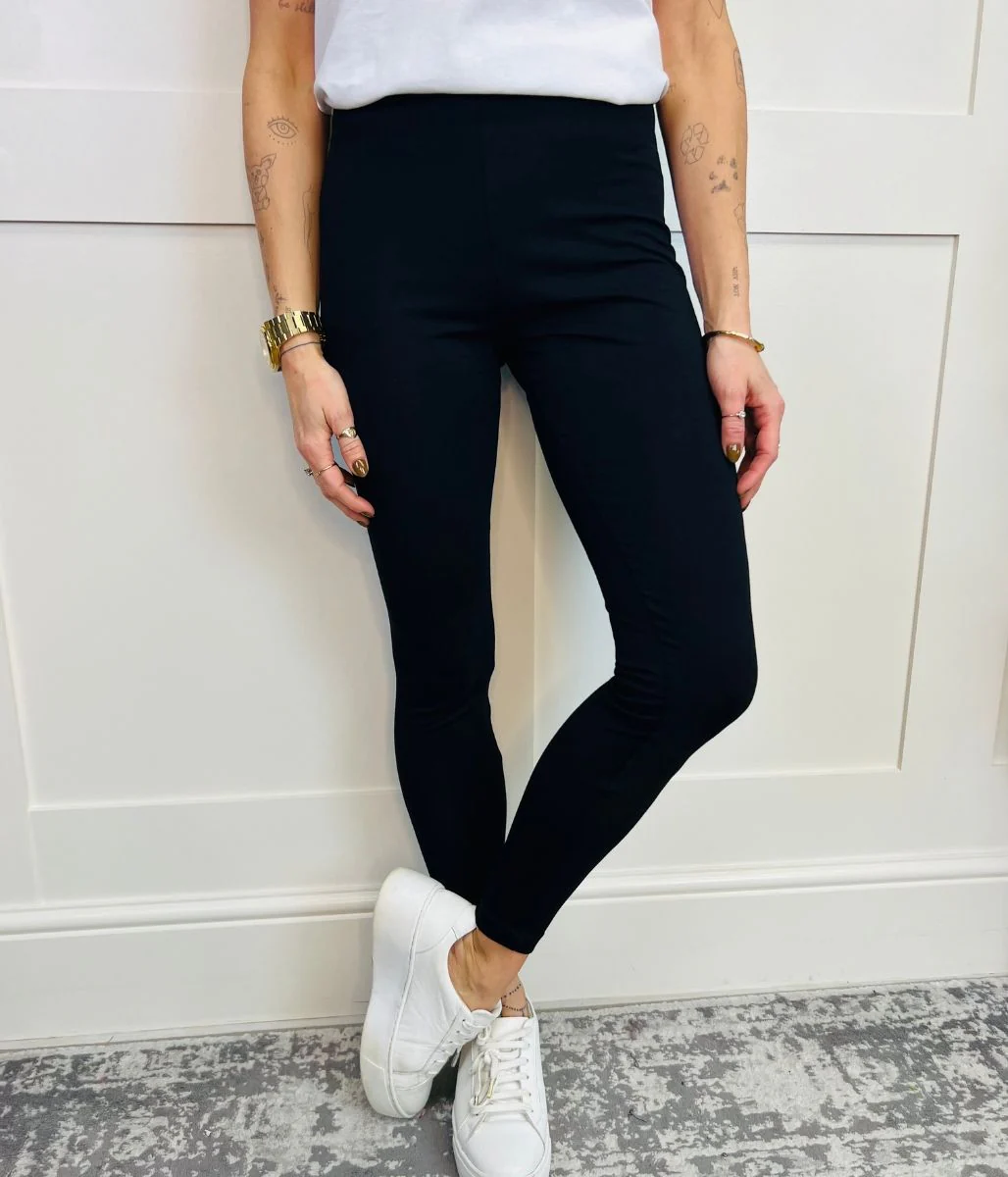Black High Waisted Leggings - Image 4