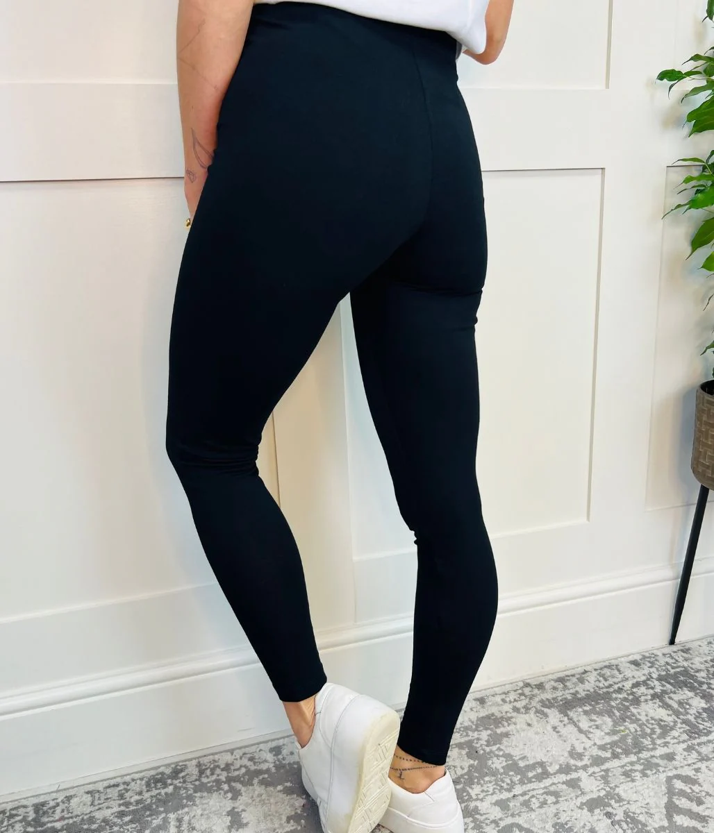 Black High Waisted Leggings - Image 5