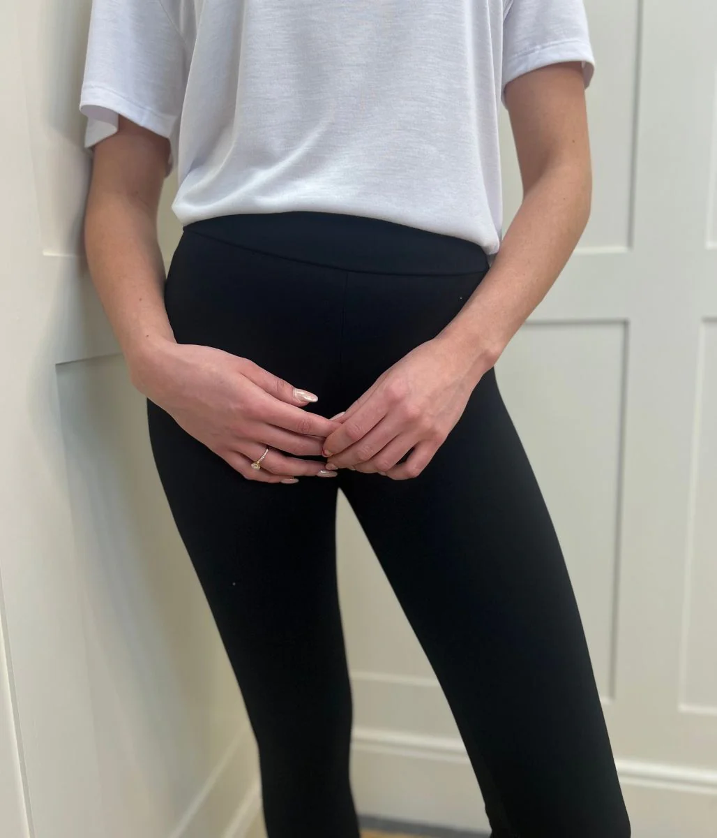 Black Stretch Ponte Leggings - Image 5