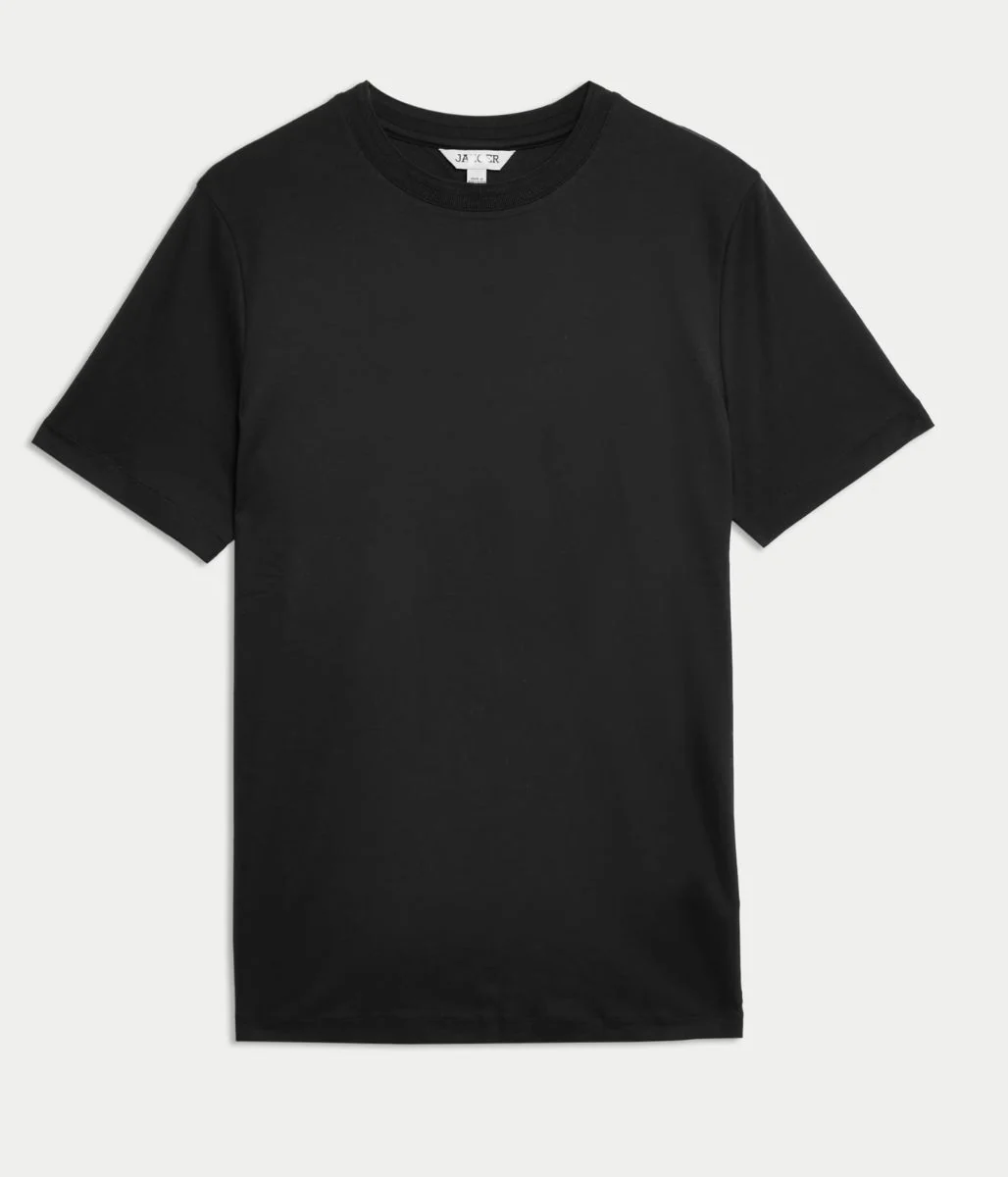 Black Premium Cotton Mens T Shirt - Image 2