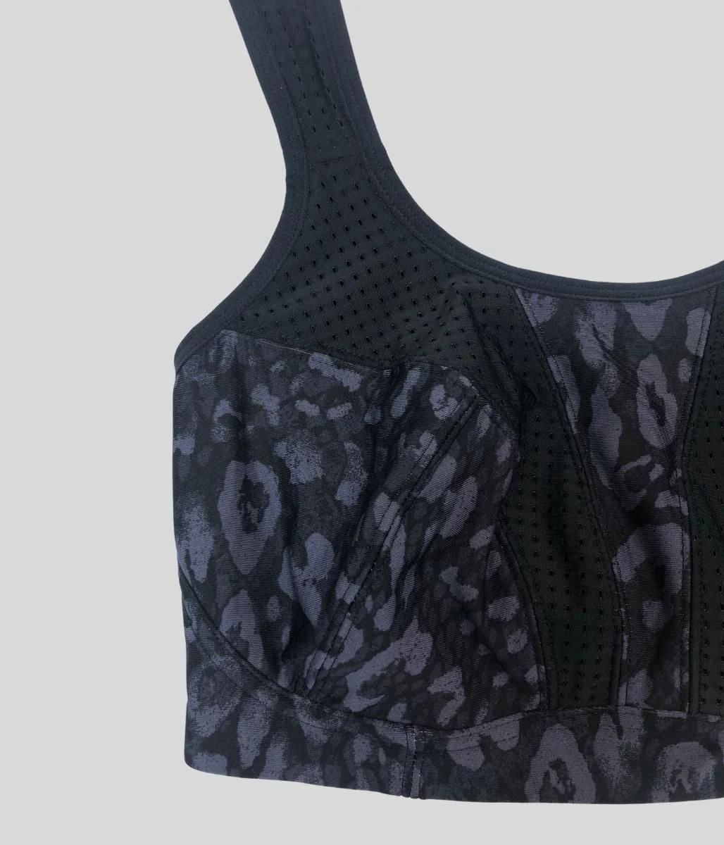 Black Print Ultimate Support Sports Bra - Image 3