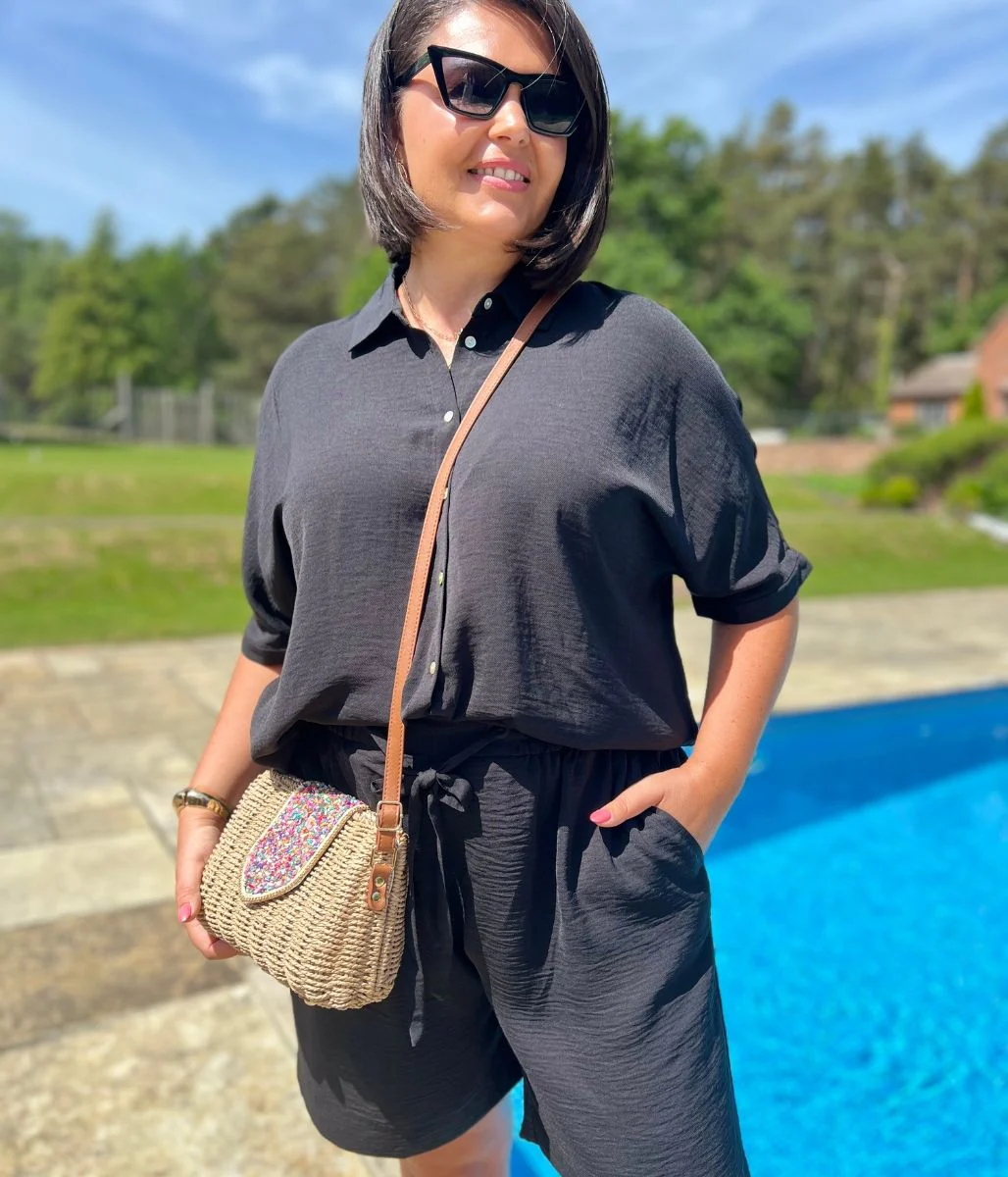 Black Relaxed Shorts - Image 2