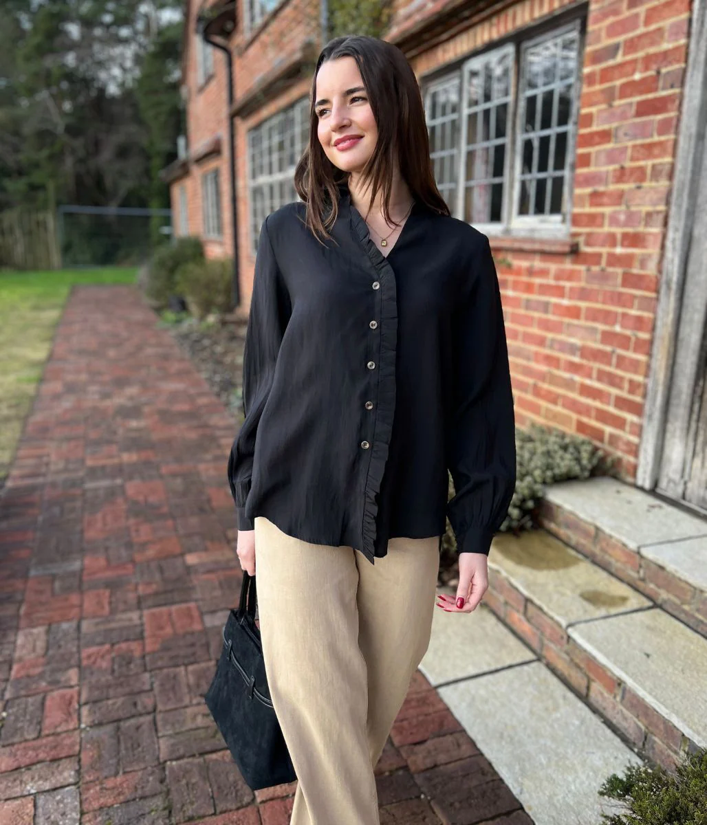 Black Ruffle Shirt - Image 5