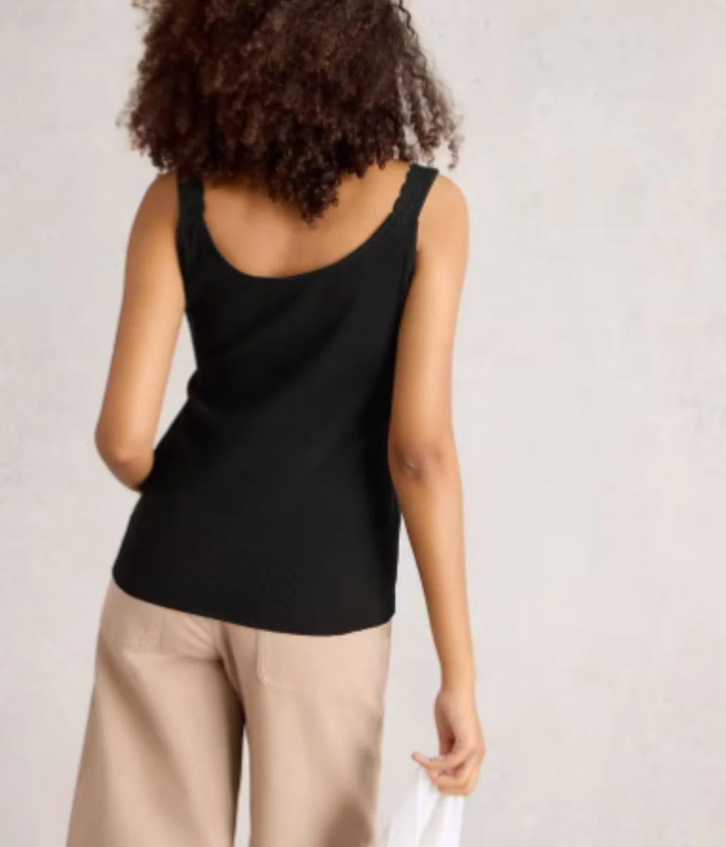 Black Sea Breeze Lace Trim Vest Top - Image 3