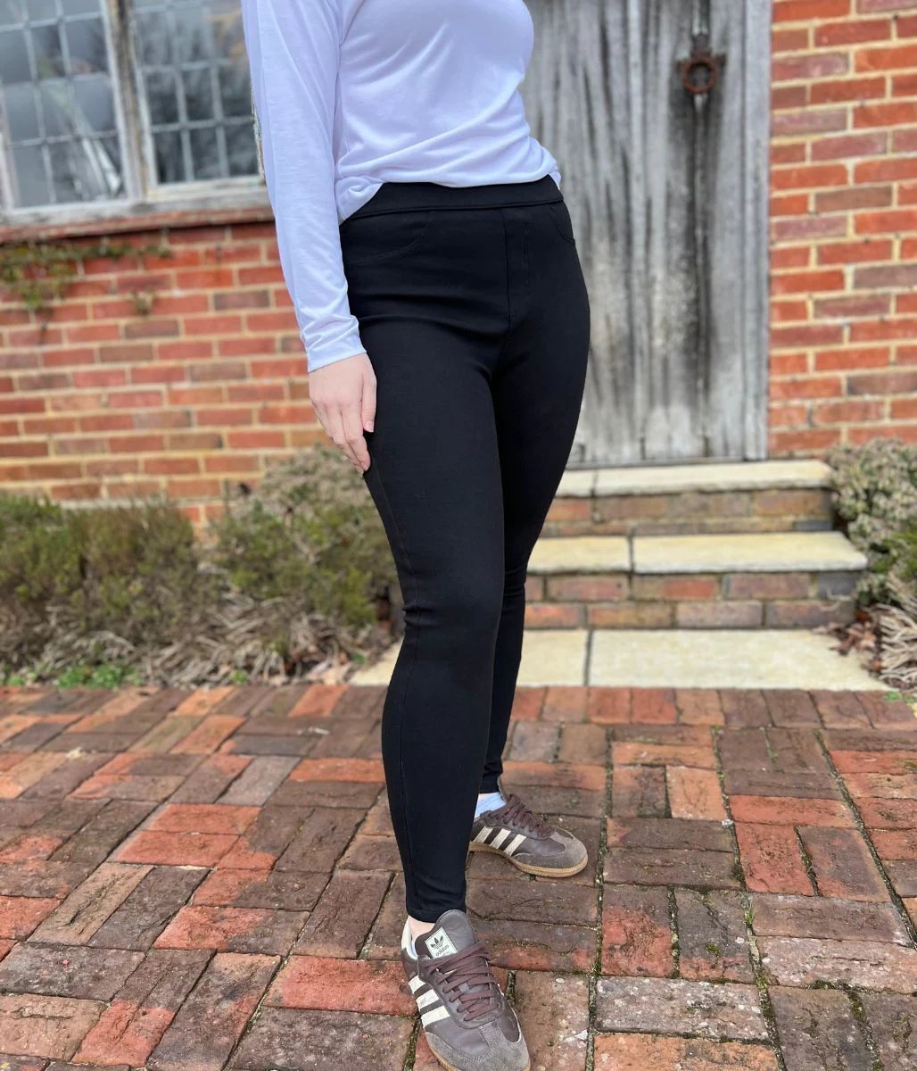 Black Soft Touch Jeggings - Image 3