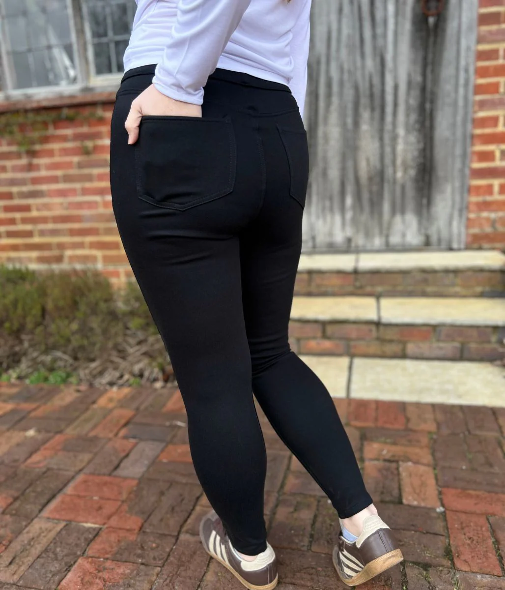 Black Soft Touch Jeggings - Image 7