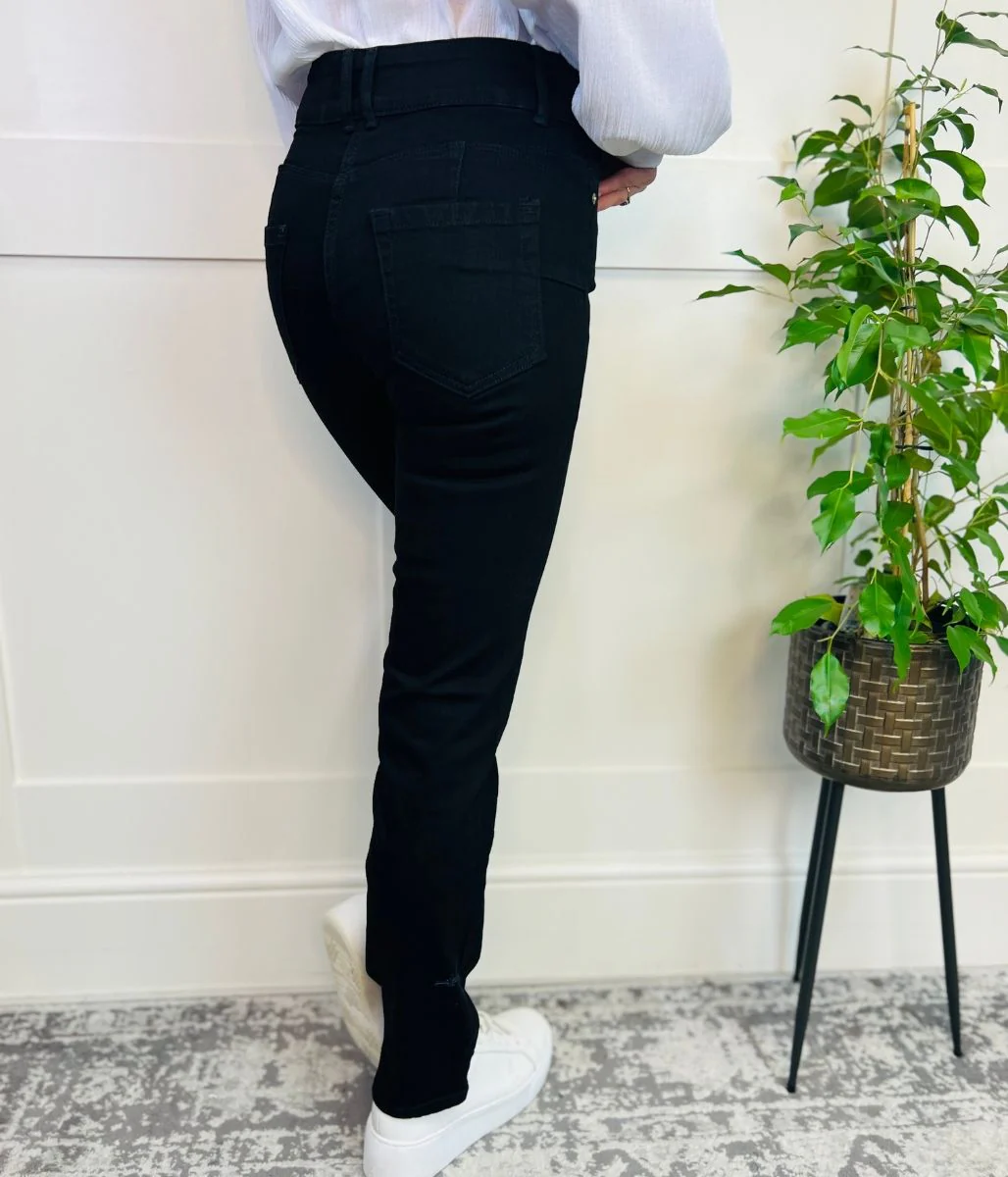 Black Waist Enhancer Slim Jeans - Image 4