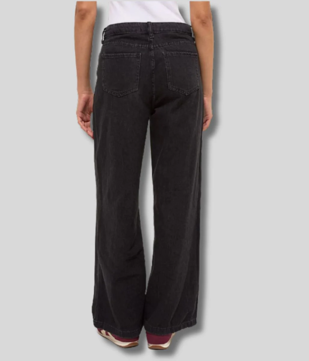 Charcoal Wide Leg Jeans - Image 5