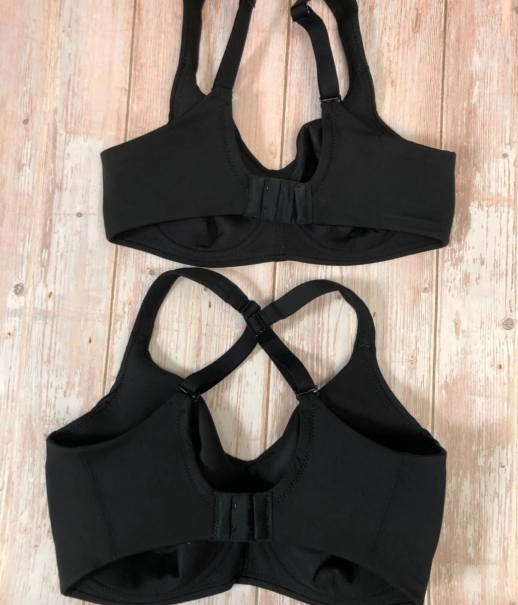 Black Wired Minimiser Bra - Image 2