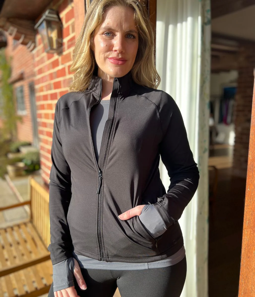 Black Zip Through Training Top - Image 6