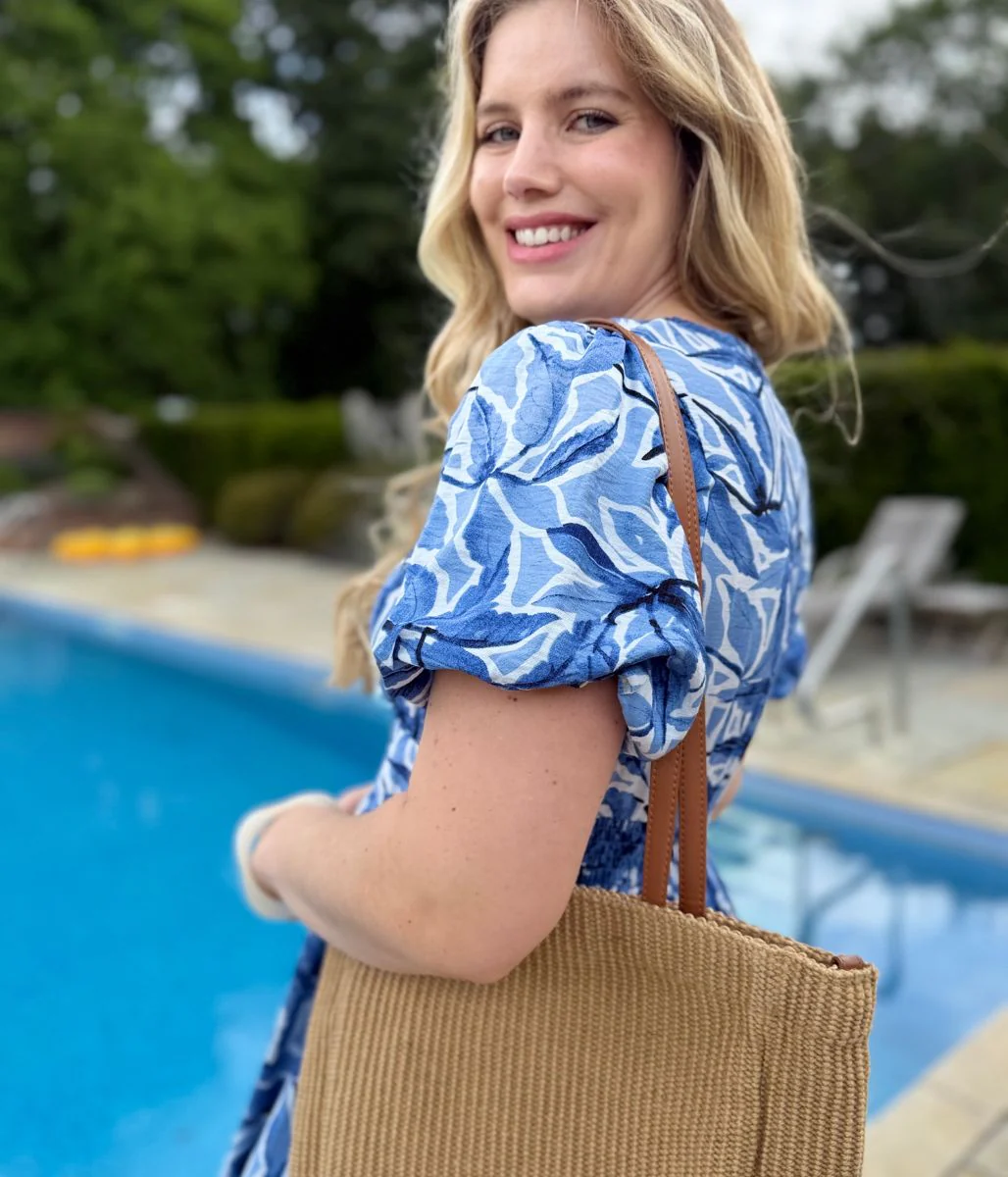 Blue Daia Button Through Midi Dress - Image 3