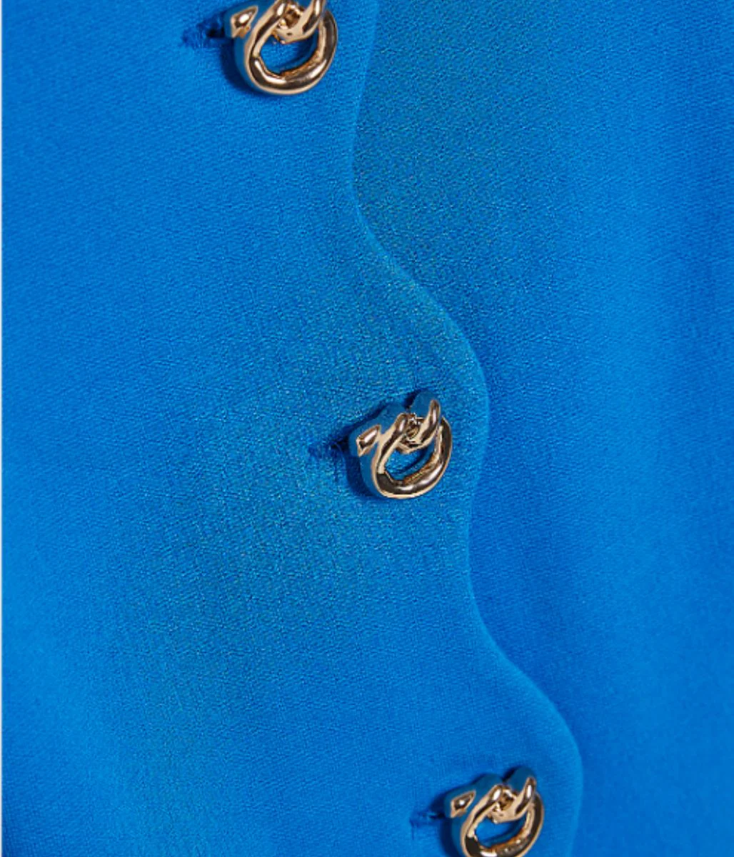 Blue Scallop Trim Waistcoat - Image 7