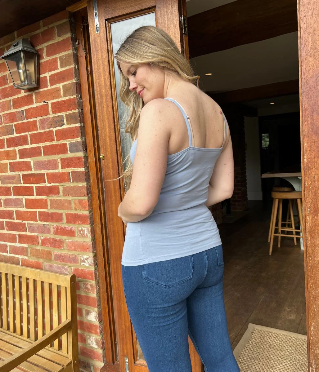 Blue V Neck Cami Top - Image 4