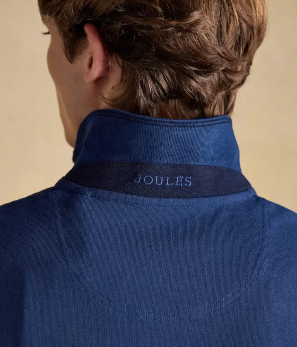 Blue Woody Pure Cotton Pique Polo Shirt - Image 3