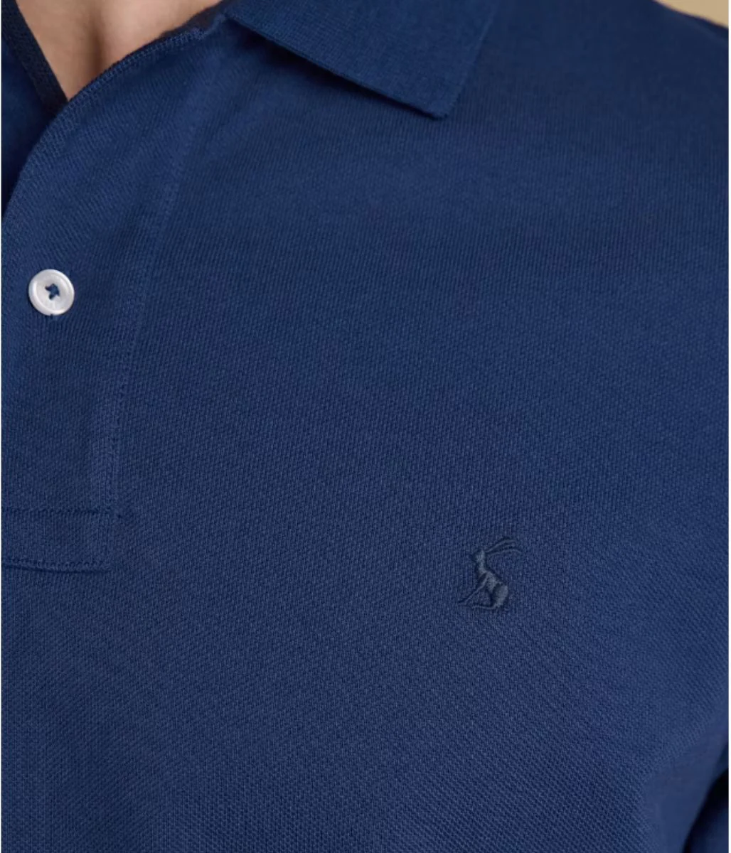Blue Woody Pure Cotton Pique Polo Shirt - Image 4