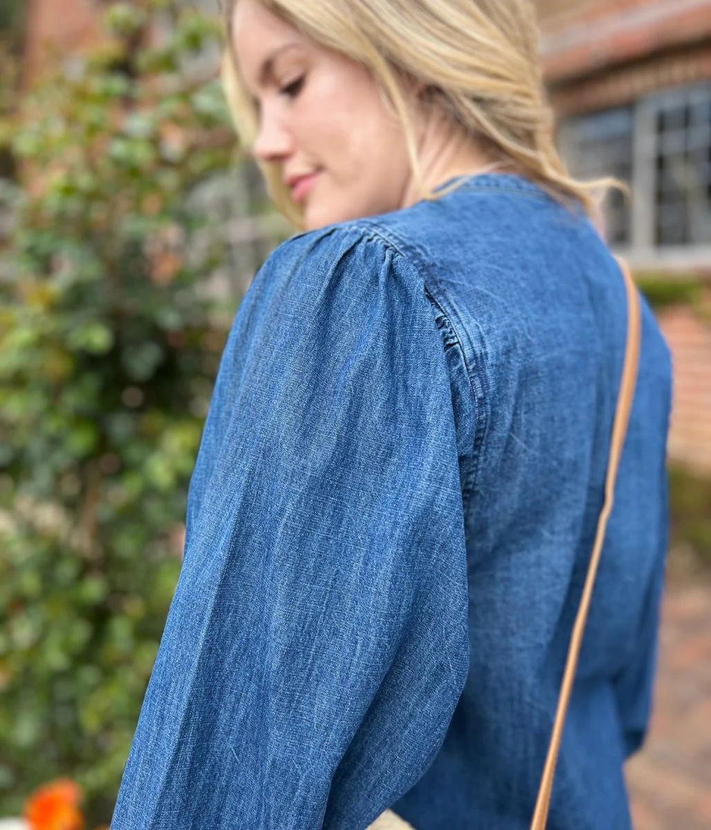 Brakeburn Blue Denim Blouse - Image 3