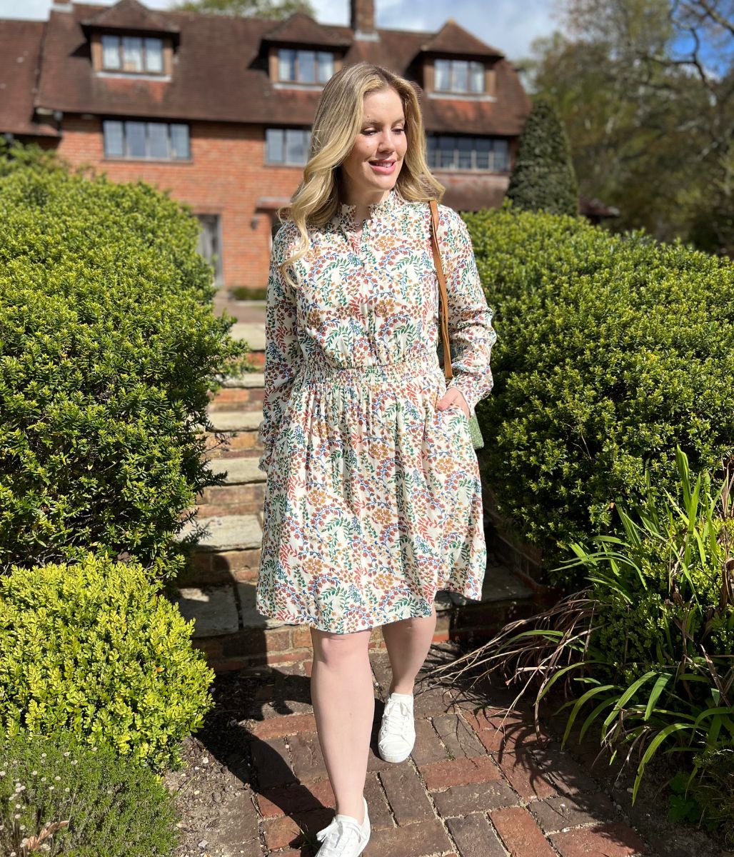 Brakeburn Floral Print Shimmer Dress - Image 6