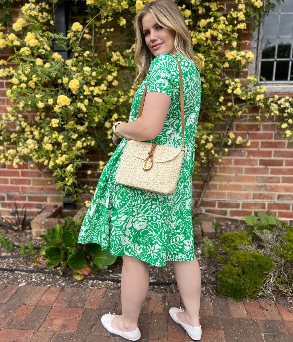 Brakeburn Green Flower Print Dress - Image 5