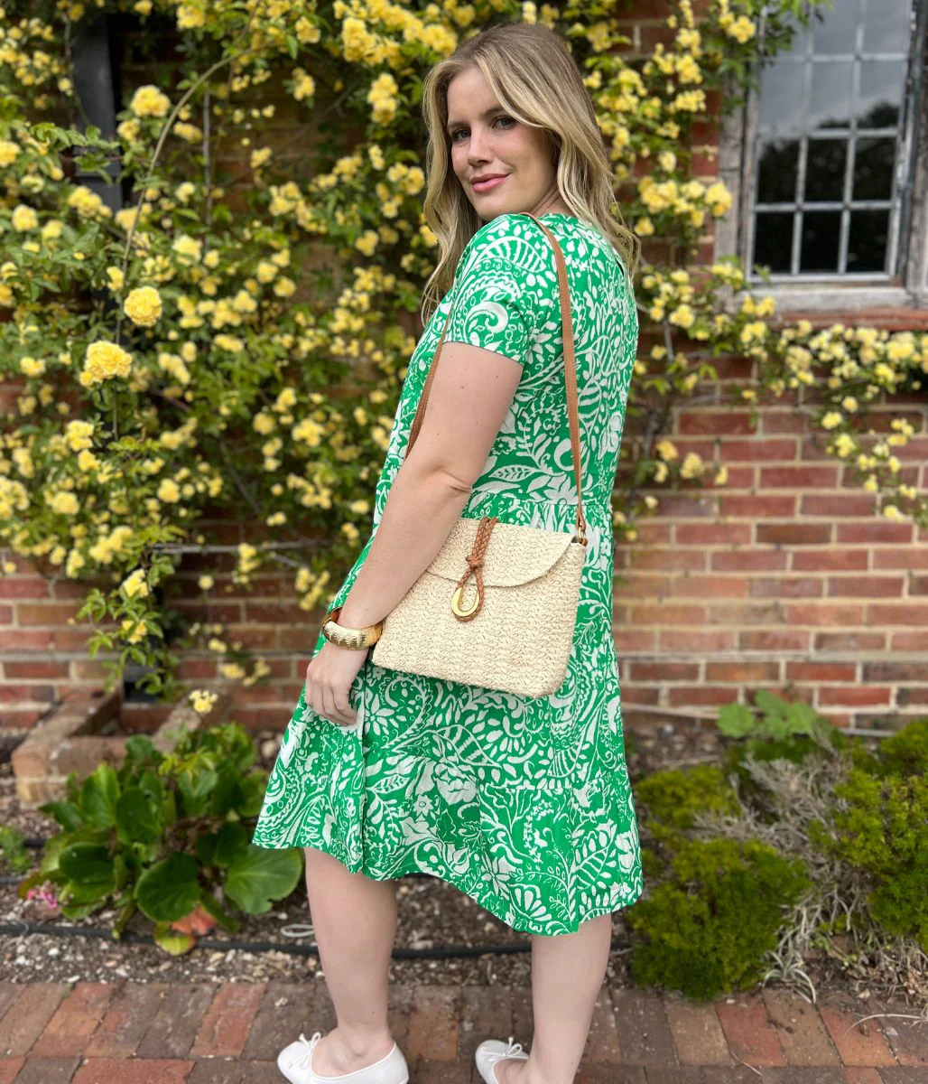 Brakeburn Green Flower Print Dress - Image 6
