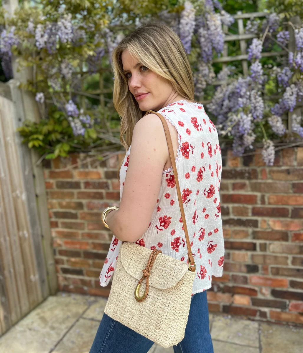 Brakeburn Textured Floral Sleeveless Top - Image 9