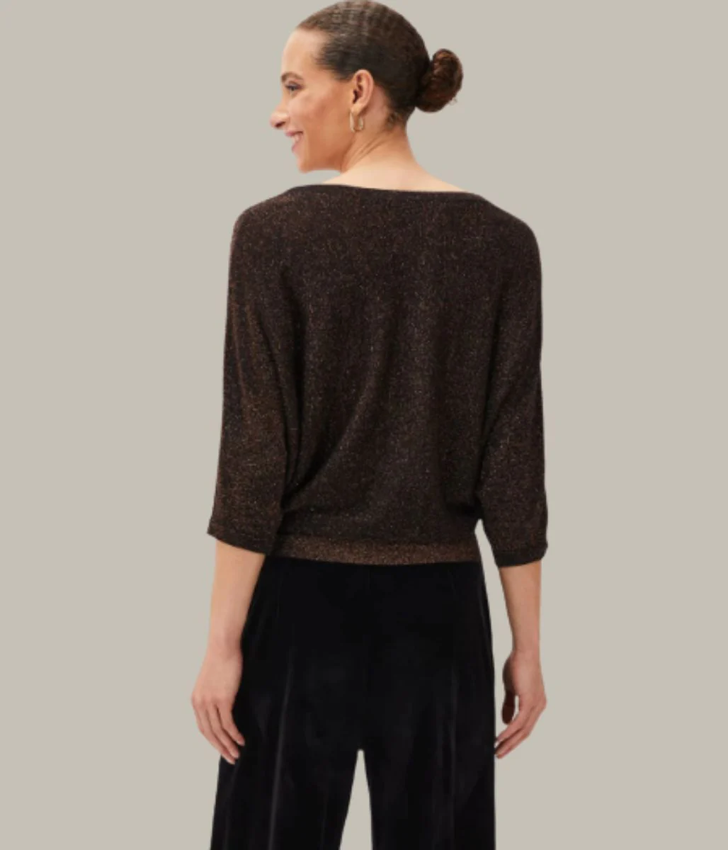 Bronze Harper Wrap Knit Top - Image 2