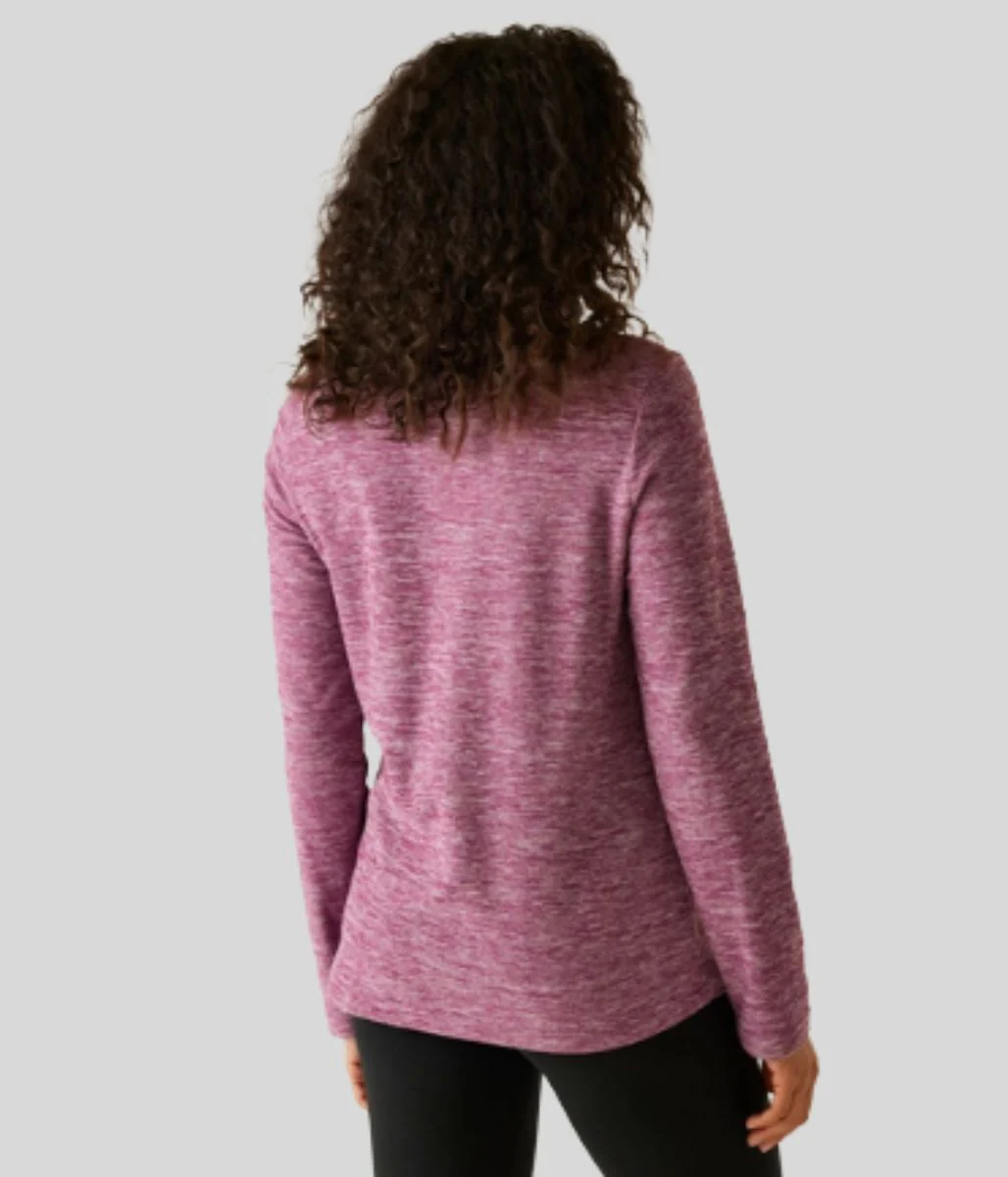 Burgundy Regatta Sweethart Marl Half Zip Fleece - Image 2