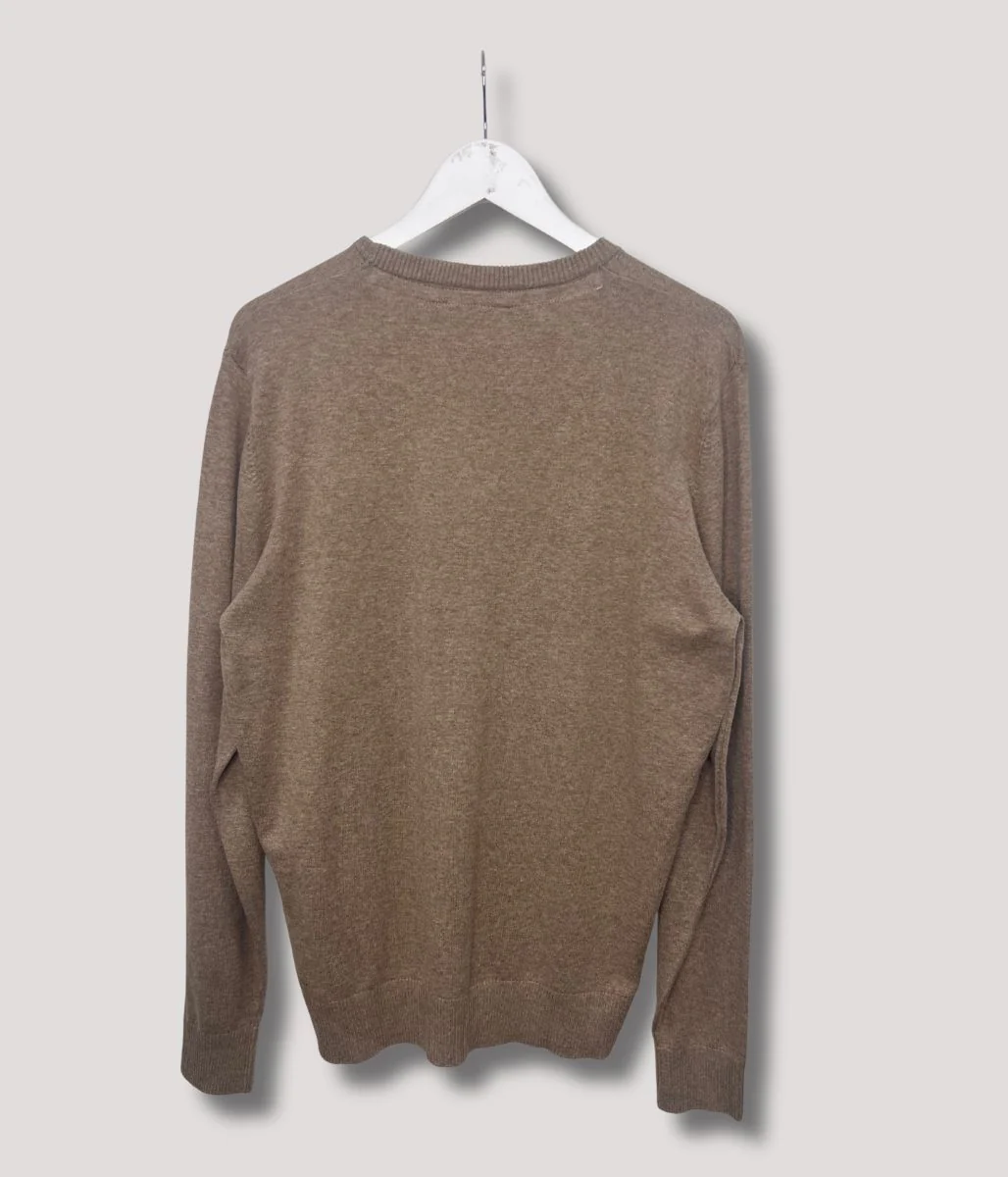 Camel Mens Cotton Crew Neck Logo Jumper - Image 3