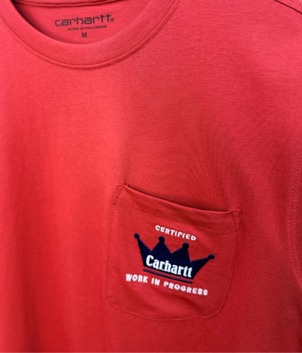 Carhartt Red Crown Pocket T Shirt - Image 2