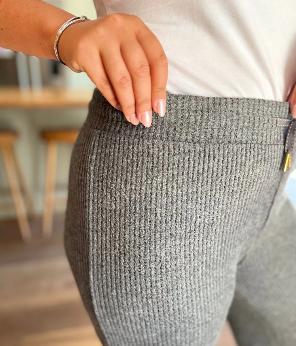 Charcoal Waffle Loungewear Bottoms - Image 3