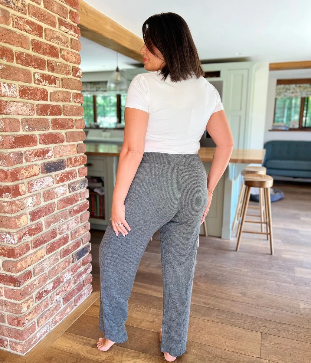 Charcoal Waffle Loungewear Bottoms - Image 6