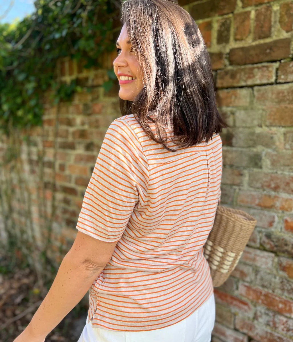 Charlie Linen Striped Short Sleeve Shirt - Image 7