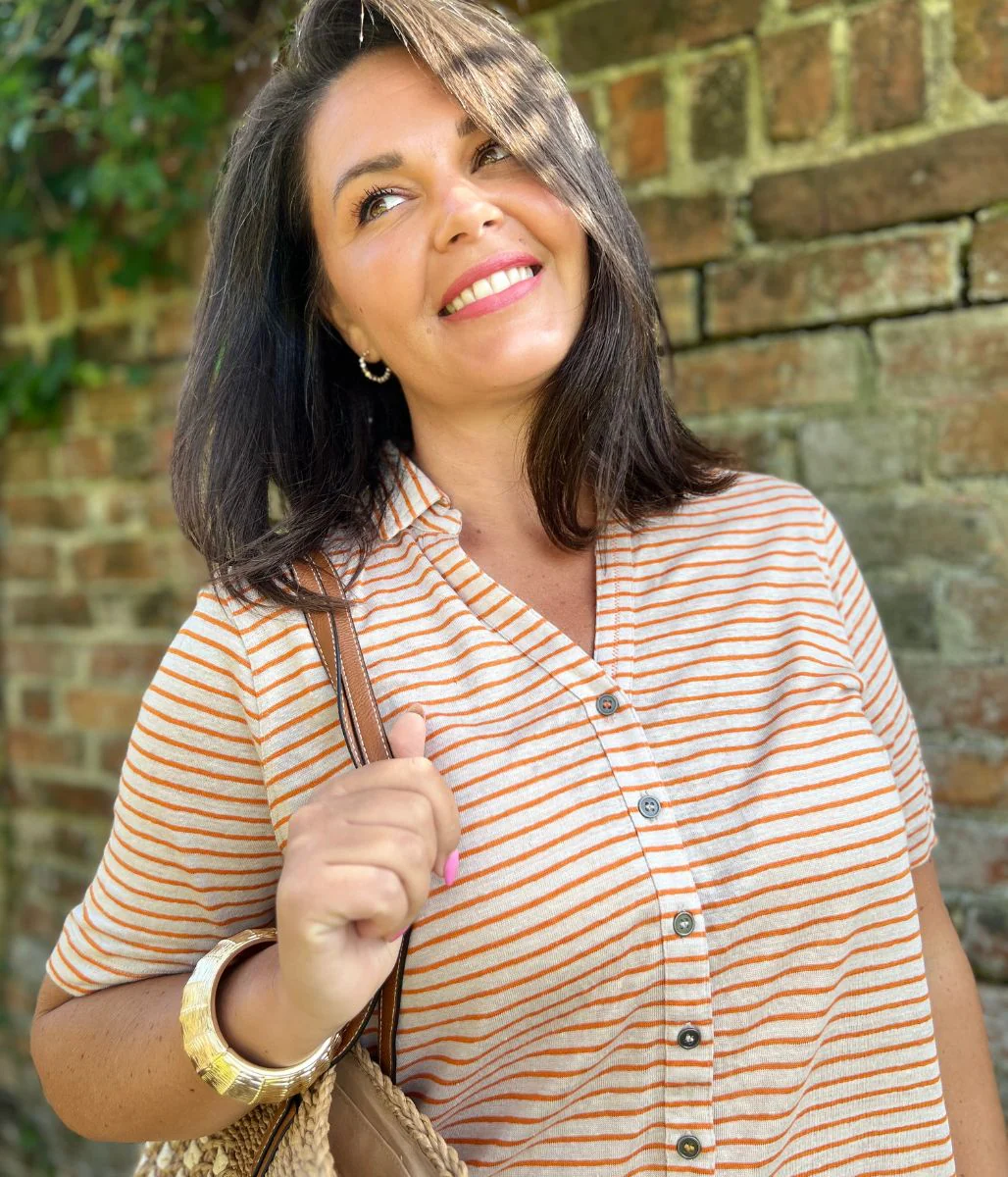 Charlie Linen Striped Short Sleeve Shirt - Image 9